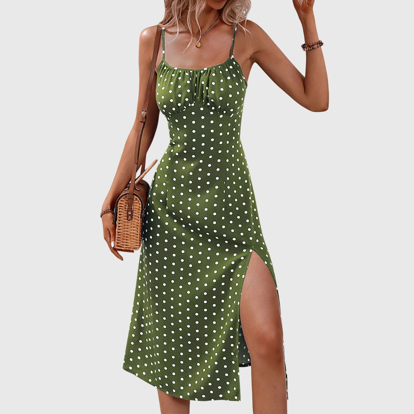 Aprille – Polka Dot Midi Dress