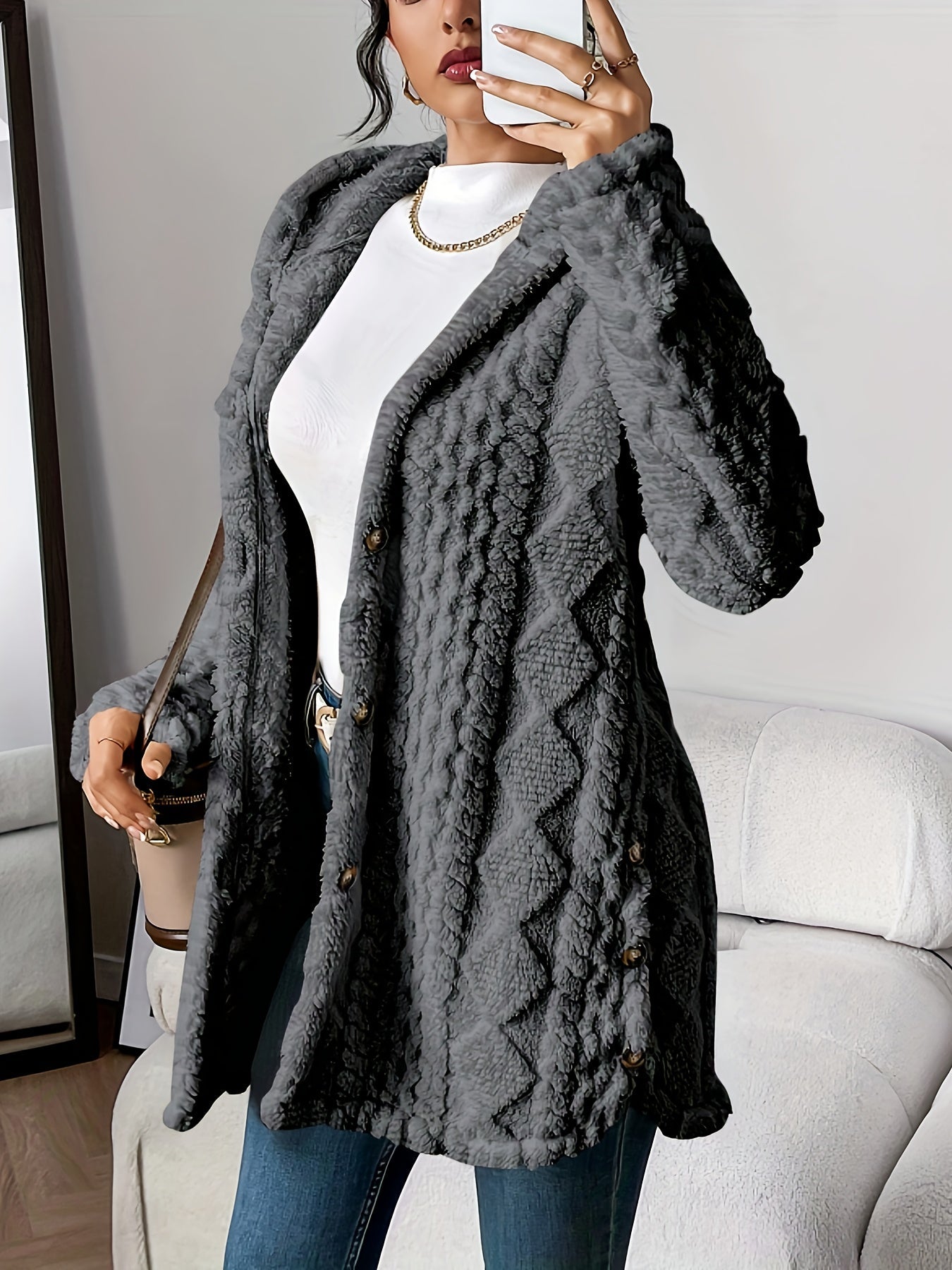Rachel | Plush Hooded Cardigan