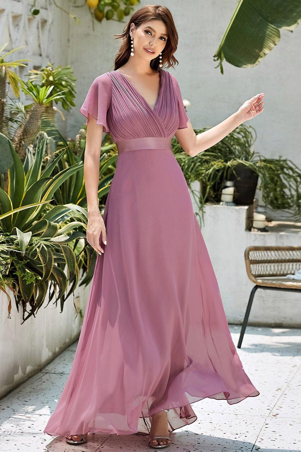 Monique | Long Empire Waist Bridesmaid Dress