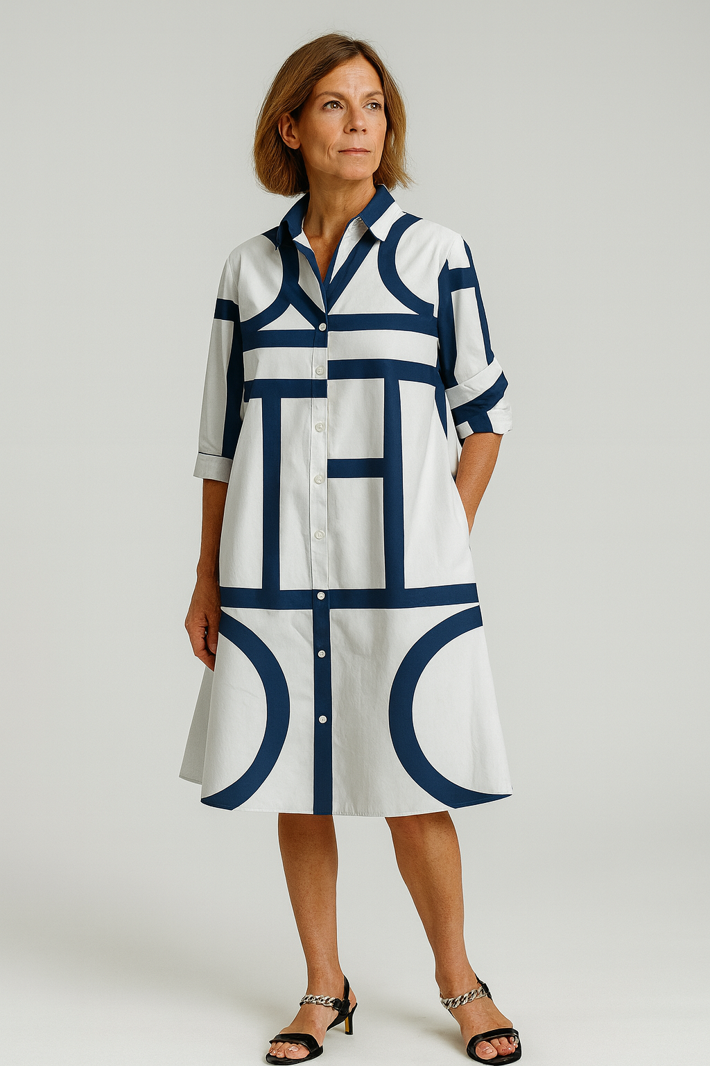 Genevieve | Geometric Print Dress