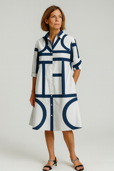 Genevieve | Geometric Print Dress