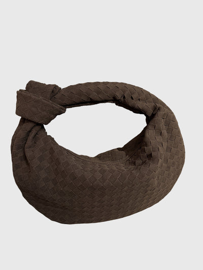 Celeste | Knotted Braided Medium Suede Bag