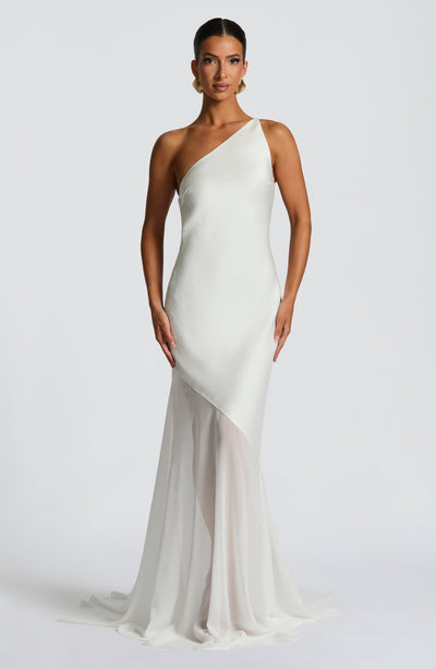 Carmen -  One-Shoulder Mesh Gown