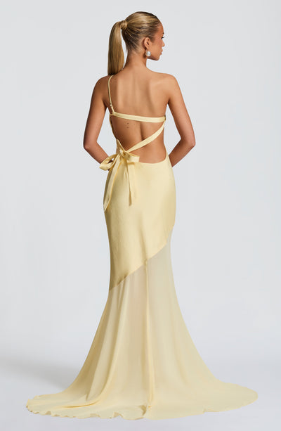 Carmen -  One-Shoulder Mesh Gown