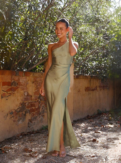 Adelma | One-shoulder Maxi Dress with Elegant Slit