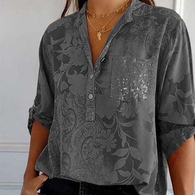Thalina - Embellished Pocket Blouse