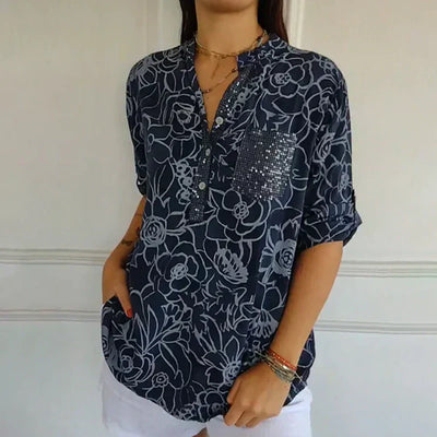Clarisse | Printed Button-Up Shirt