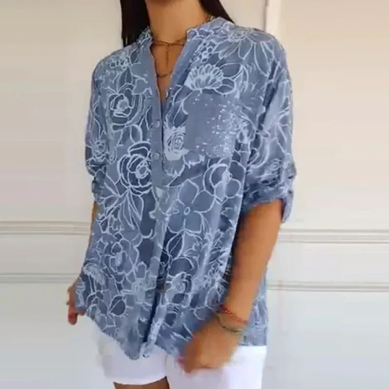 Clarisse | Printed Button-Up Shirt