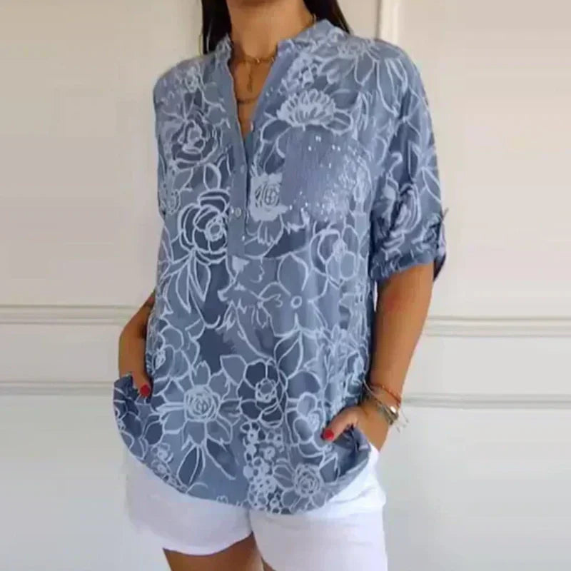 Clarisse | Printed Button-Up Shirt
