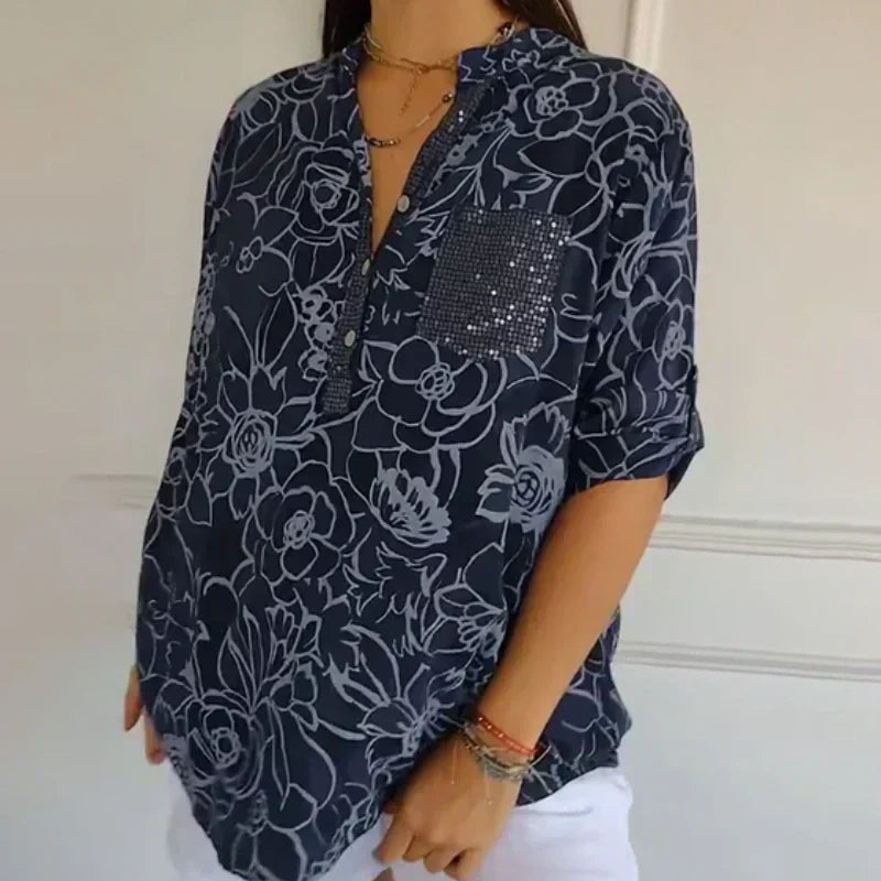 Clarisse | Printed Button-Up Shirt