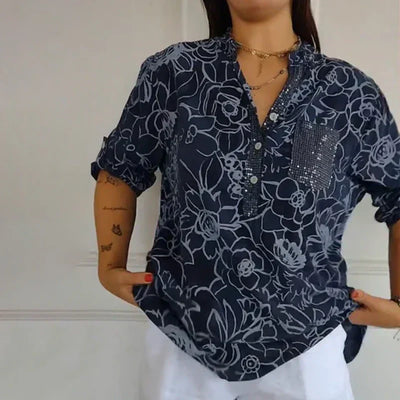 Clarisse | Printed Button-Up Shirt