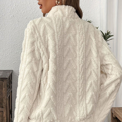 HILARA | COSY SWEATER WITH QUARTER-ZIP