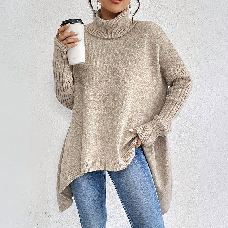 AMARA | LONG SLEEVE SWEATER WITH HIGH COLLAR