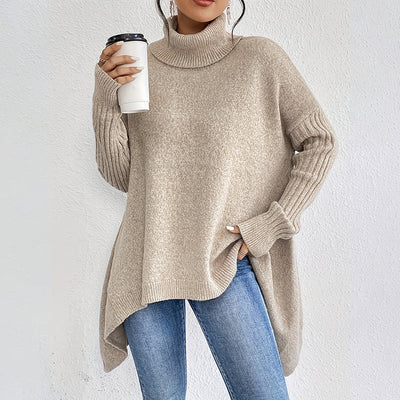 AMARA | LONG SLEEVE SWEATER WITH HIGH COLLAR