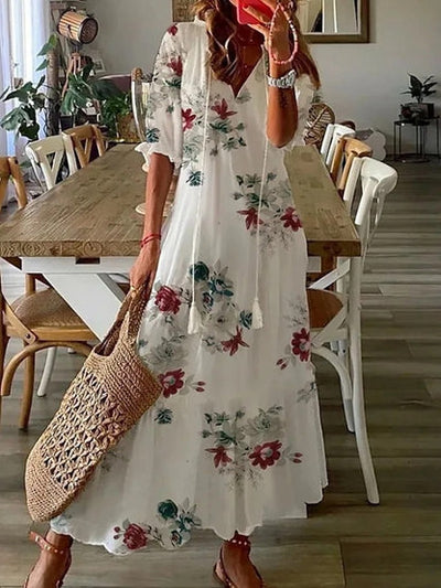 Julie | Boho V-Neck Summer Dress